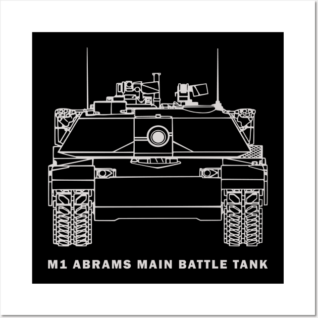 M1 Abrams Main Battle Tank Blueprint Diagram - M1 Abrams Army Tank